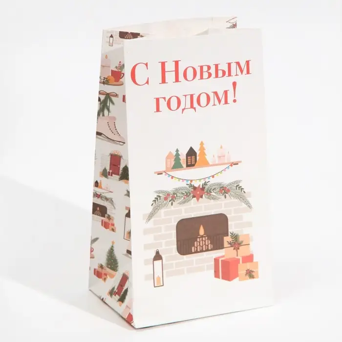 Пакет без ручек &laquo;Новогоднее настроение&raquo;, 10 х 19.3 х 7 см