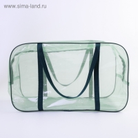 Сумка в роддом, размер 30х50х25 см, ПВХ, цвет прозрачный/зеленый, МИКС, Mum&Baby