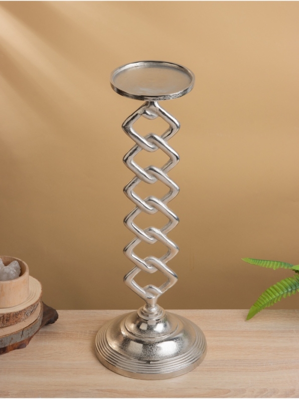 Подсвечник "Чейн" 21х21х55 см, алюминий