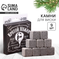 Набор камней для виски &laquo;Крутой мужик&raquo;, 9 шт