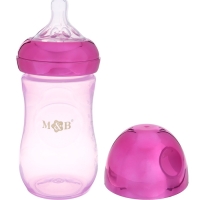 Бутылочка для кормления с наклейками &laquo;Juicy&raquo; от 0 мес., 250 мл., цвет фиолетовый, M&B