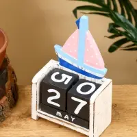 Календарь настольный &laquo;Парусник&raquo;, 18&times;10.5&times;5.5 см, дерево, розовый