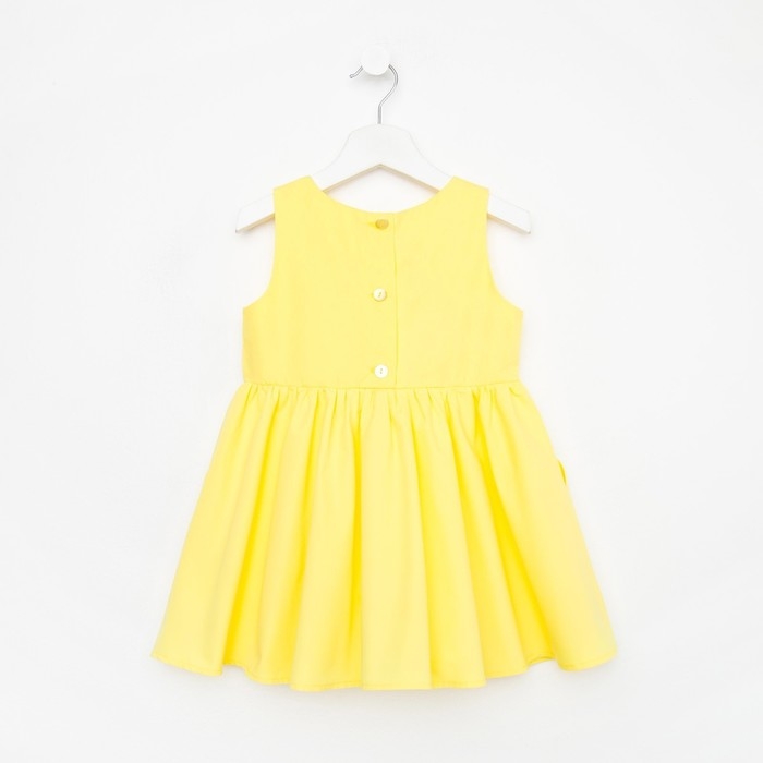 Платье для девочки с карманами KAFTAN, размер 34 (122-128), цвет жёлтый Платье для девочки с карманами KAFTAN, размер 34 (122-128), цвет жёлтый