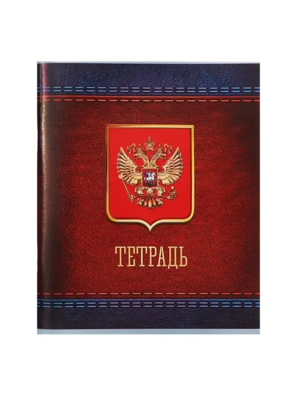 Тетрадь 48 листов в клетку Calligrata &laquo;Россия&raquo;, серые листы, МИКС