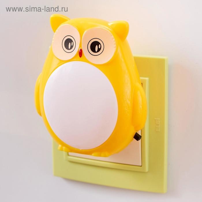Ночник "Совенок" LED от сети МИКС 4,5х8х8,5 см RISALUX