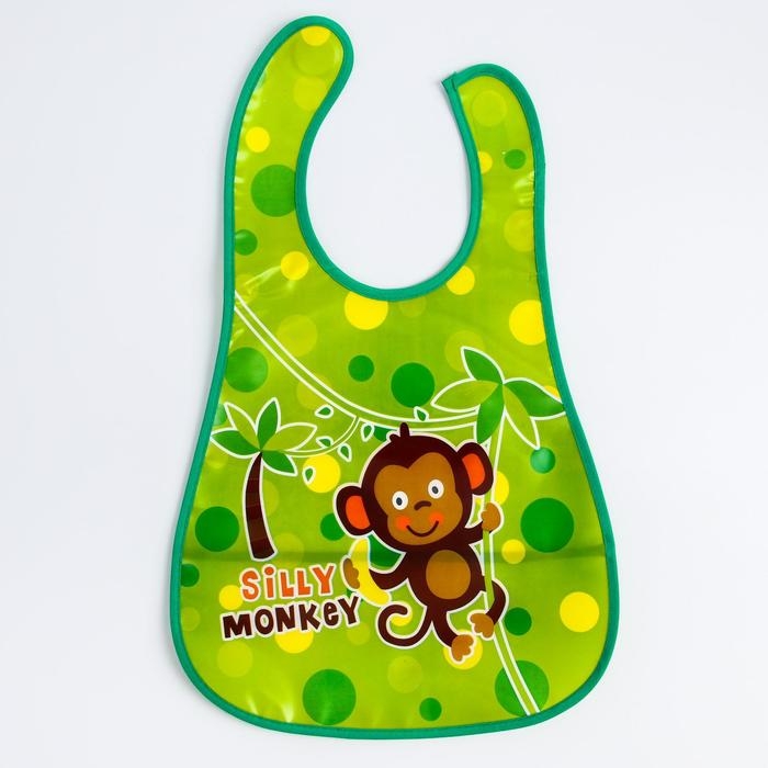 Нагрудник для кормления непромокаемый на липучке, для мальчика, с карманом, МИКС