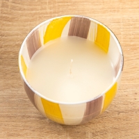 Свеча ароматическая в стеклянном подсвечнике 85 гр, капучино+ваниль