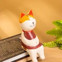 Сувенир дерево "Кот сидячий" цв. красный, 6х6х15 см