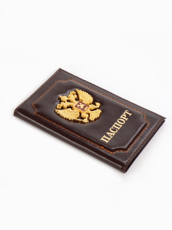 Обложка для паспорта, цвет коричневый