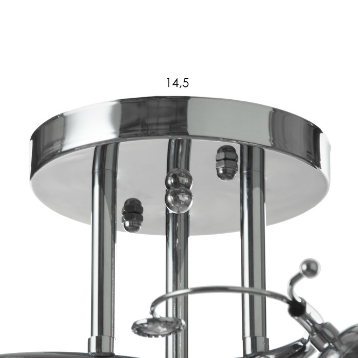 Люстра Рошель 3x60Вт E27 хром 42х42х26см.