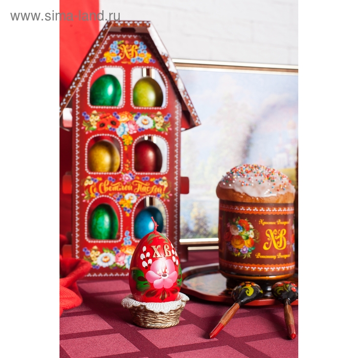 Декоративная свеча «Пасхальное яйцо в лукошке» Декоративная свеча «Пасхальное яйцо в лукошке»