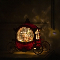 Светодиодная фигура «Карета с подарками» 26 × 23 × 11 см, пластик, батарейки ААх3 (не в комплекте), USB, свечение тёплое белое Светодиодная фигура «Карета с подарками» 26 × 23 × 11 см, пластик, батарейки ААх3 (не в комплекте), USB, свечение тёплое белое