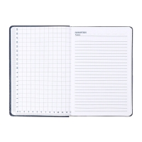 Ежедневник недатированный, обложка ПВХ, формат А5, 140 л, клетка, металлик Синий Ежедневник недатированный, обложка ПВХ, формат А5, 140 л, клетка, металлик Синий