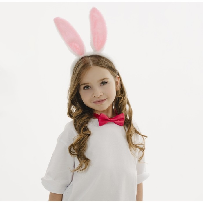 Карнавальный набор &laquo;Зайчишка&raquo;, ушки, хвостик, бабочка, термопринт