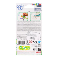 Фломастеры для ткани 6 цветов Carioca "Fabric Liner" 6.0 мм, картон, европодвес Фломастеры для ткани 6 цветов Carioca "Fabric Liner" 6.0 мм, картон, европодвес