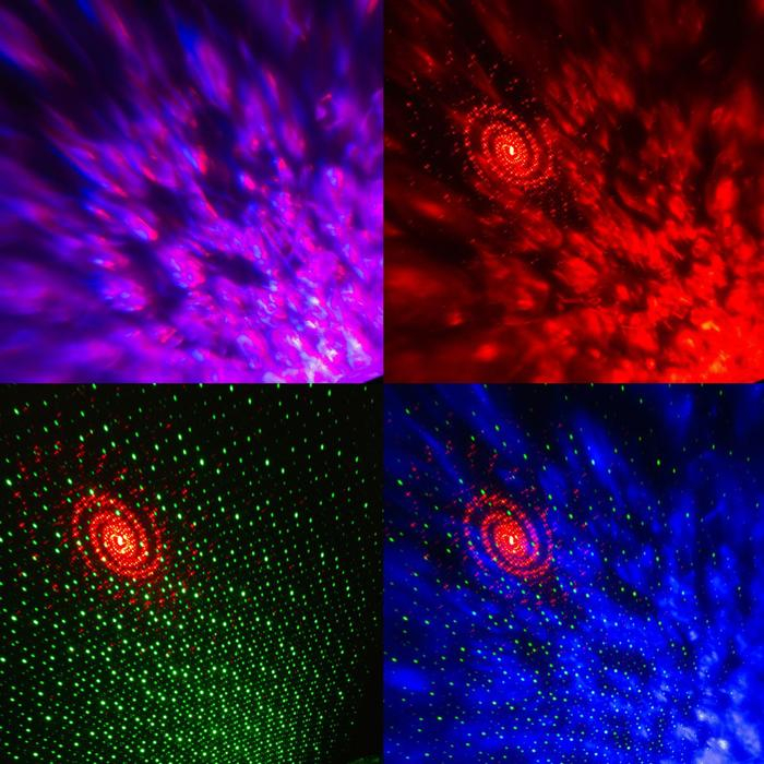 Световой прибор &laquo;Вселенная&raquo; 11 см, лазер, динамик, пульт ДУ, свечение мульти, 5 В