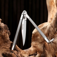 Нож-бабочка "Буратино" 19см, клинок 82мм/1,9мм, сталь 420 Нож-бабочка "Буратино" 19см, клинок 82мм/1,9мм, сталь 420