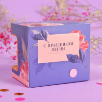 Подарочный набор &laquo;8 марта&raquo;: чай чёрный &laquo;ваниль и карамель&raquo; 50 г., кружка 300 мл.