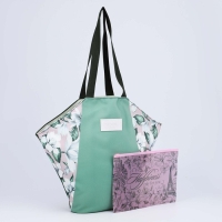 Сумка женская пляжная "Happiness" + бикини бэг Сумка женская пляжная "Happiness" + бикини бэг