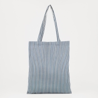 Шопер без застёжки, цвет белый/синий Шопер без застёжки, цвет белый/синий