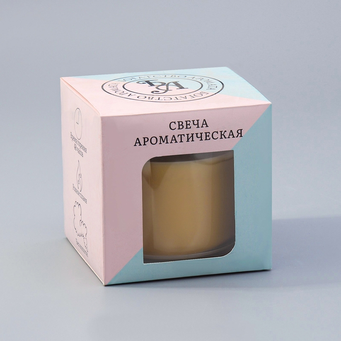 Свеча ГИГАНТ ароматическая в стакане Свеча ГИГАНТ ароматическая в стакане "Ванильный кекс", соевый воск, 10х10 см