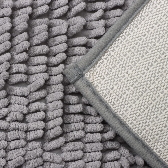Коврик для дома Доляна &laquo;Букли длинные&raquo;, 50&times;80 см, длина букли 2 см, цвет светло-серый