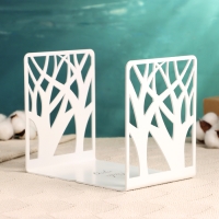 Держатель-подставка для книг "Деревья" набор 2шт, 9,2х12х15,4см, белый