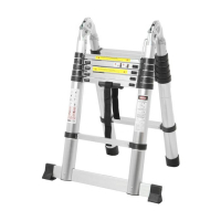 Стремянка-лестница телескопическая ТУНДРА, раскладная, алюминиевая, 1.9 х 1.9 м Стремянка-лестница телескопическая ТУНДРА, раскладная, алюминиевая, 1.9 х 1.9 м