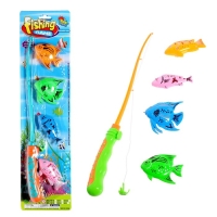 Рыбалка &laquo;Морская волна&raquo;, 4 рыбки, удочка, МИКС