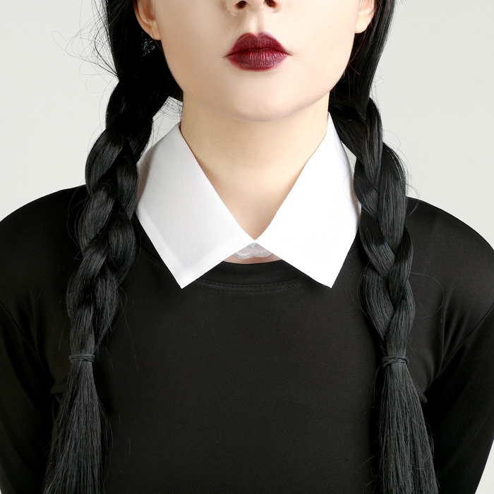 Карнавальный набор &laquo;Мрачная девчонка&raquo;, р. XS: парик, юбка, чулки, воротник