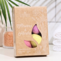 Набор бомбочек для ванн Flowers & Herbs &laquo;Сердечки&raquo;, 4 штуки по 60 г