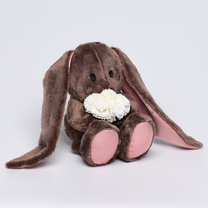 Мягкая игрушка &laquo;Li с белыми цветами&raquo;, заяц, 25 см