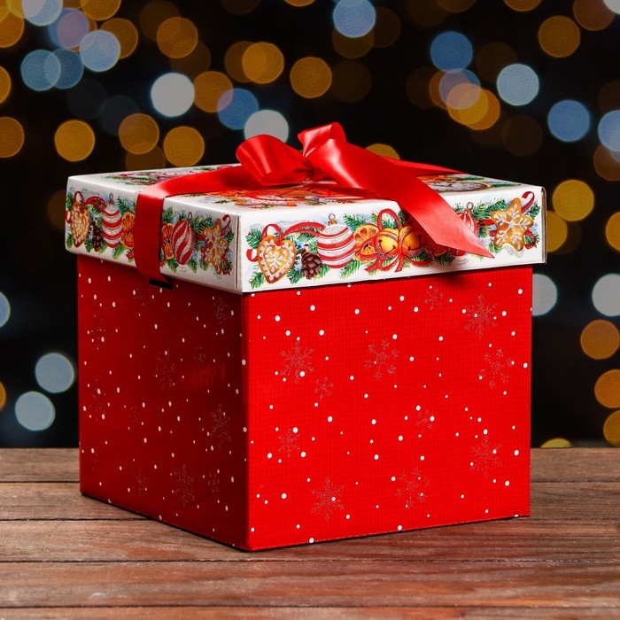 Новый год. Подарочная коробка Новый год. Подарочная коробка "Письмо" , Коробка крышка-дно 17,5 х 17,5 х 17 см.