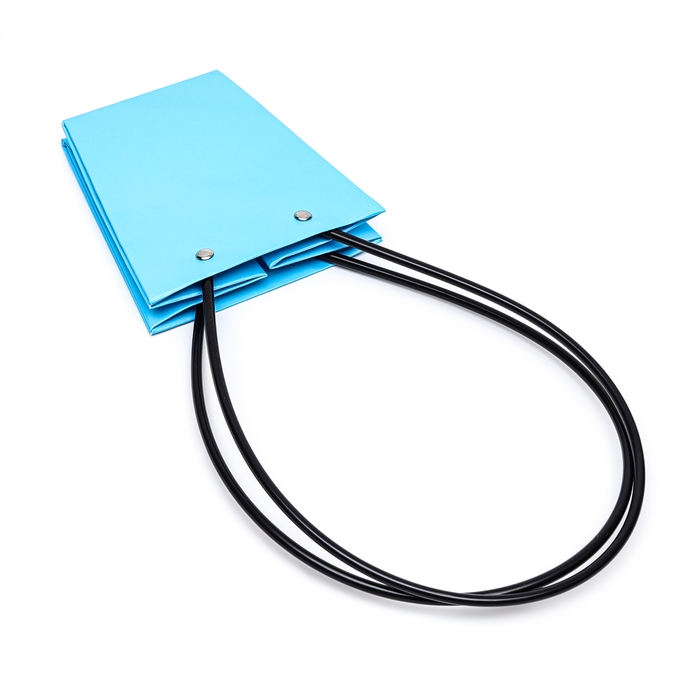 Сумка для цветов Голубая влагостойкая, 12x12-8x8-12.5 см