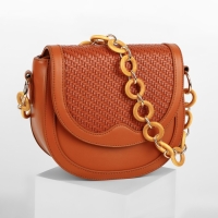 Цепочка для сумки, с карабинами, деревянная, d = 2,5/3 см, 60 см, цвет коричневый/золотой Цепочка для сумки, с карабинами, деревянная, d = 2,5/3 см, 60 см, цвет коричневый/золотой