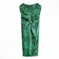 Новый год! Карнавальный костюм &laquo;Сверкающая змейка&raquo;, платье, перчатки, маска, рост 110-116 см