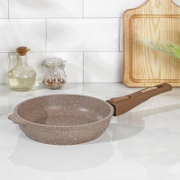 Сковорода &laquo;Гранит Brown&raquo;, d=20 см, антипригарное покрытие, съёмная ручка, цвет МИКС