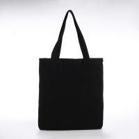 Шопер без застёжки, из текстиля, цвет чёрный/белый Шопер без застёжки, из текстиля, цвет чёрный/белый