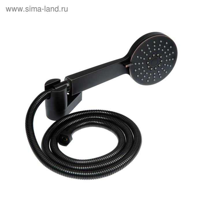 Смеситель для ванны AFLORN Смеситель для ванны AFLORN "Nancy", "черная бронза", 3-функциональная лейка D100мм