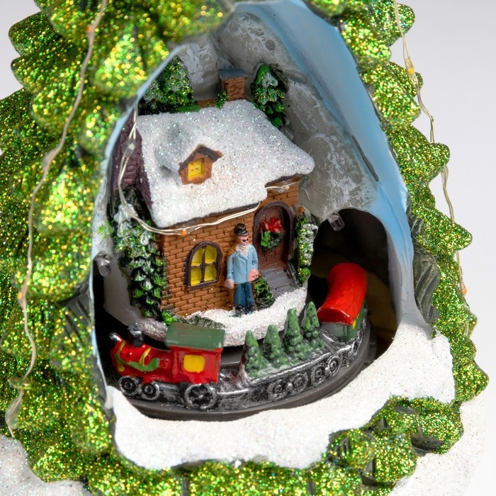 Светодиодная фигура &laquo;Новогодняя ёлка&raquo; 13 &times; 23 &times; 13 см, полистоун, батарейки АААх2 (не в комплекте), свечение мульти