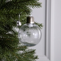 Ёлочный шар &laquo;Хрустальный&raquo;, батарейки, 1 LED, свечение тёплое белое