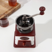 Кофемолка ручная &laquo;Кофейные зёрна&raquo;, 10&times;10&times;18 см, керамический корпус