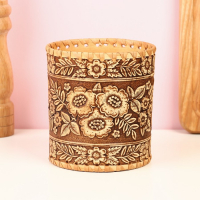 Туес &laquo;Лето&raquo;, шитый, 10&times;10&times;14,5 см, береста