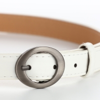 Ремень женский, ширина 2 см, пряжка металл, цвет белый