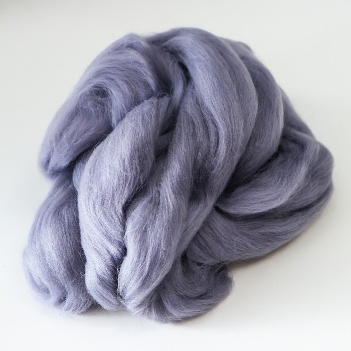 Шерсть для валяния 100% полутонкая шерсть 50 гр (169, серый) Шерсть для валяния 100% полутонкая шерсть 50 гр (169, серый)