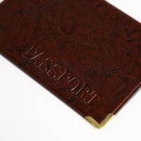 Обложка для паспорта, цвет коричневый Обложка для паспорта, цвет коричневый