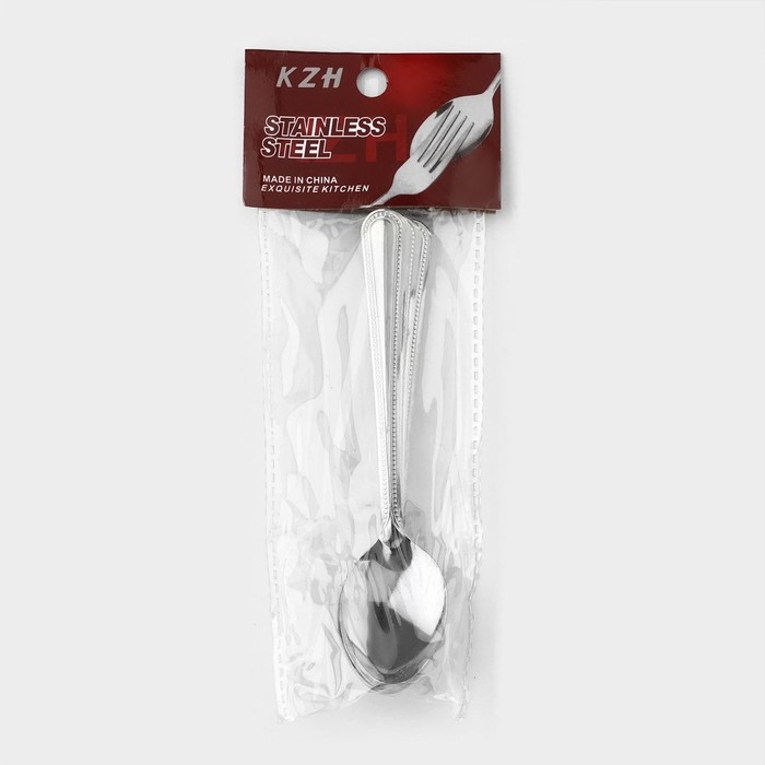 Набор ложек чайных из нержавеющей стали &laquo;Ванесса&raquo;, длина 14 см, 12 шт, цвет серебряный