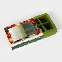 Новый год. Коробка под 6 конфет "Елочные игрушки", 13,7 х 9,8 х 3,8 см, кондитерская упаковка Новый год. Коробка под 6 конфет "Елочные игрушки", 13,7 х 9,8 х 3,8 см, кондитерская упаковка