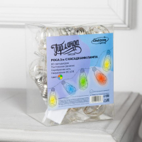 Гирлянда «Нить» 3 м с насадками «Лампа», IP20, прозрачная нить, 80 LED, свечение мульти, 8 режимов, 220 В Гирлянда «Нить» 3 м с насадками «Лампа», IP20, прозрачная нить, 80 LED, свечение мульти, 8 режимов, 220 В