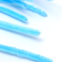 Проволока с ворсом для поделок и декора набор 50 шт., размер 1 шт. 30 &times; 0,6см, цввет светло-голубой